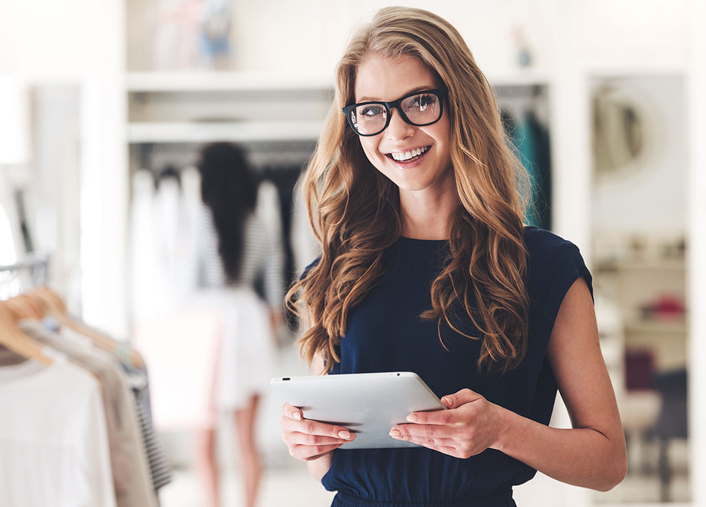 Small business owner reviewing payroll